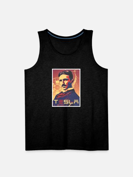 Tesla - Men's Premium Tank - charcoal grey