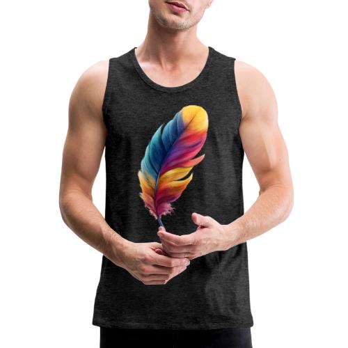 Rainbow Flight Feather - Men's Premium Tank
