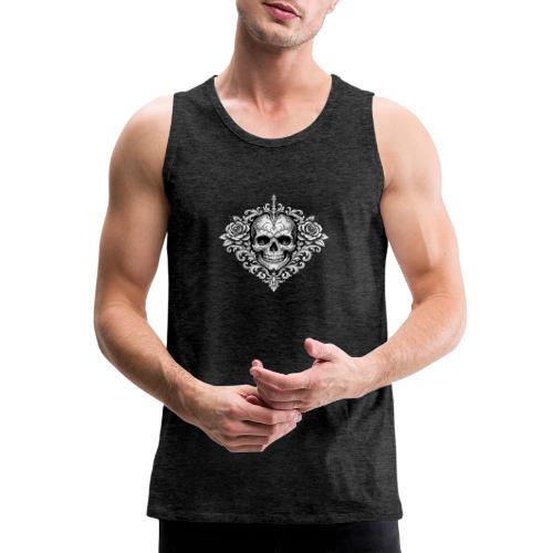 Gothic Filigree Skull - Men's Premium Tank