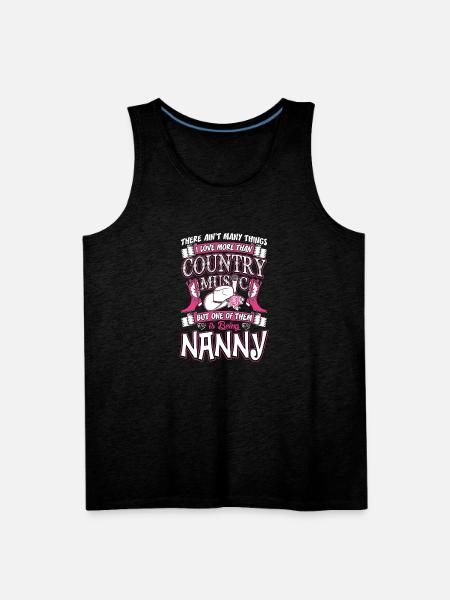 Country Music Nanny - Men's Premium Tank - charcoal grey