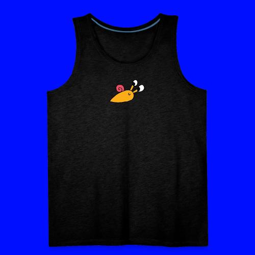 Snail, Black Outline (tshirts) - Men's Premium Tank