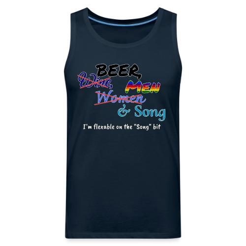 Beer, Men & Song - Men's Premium Tank