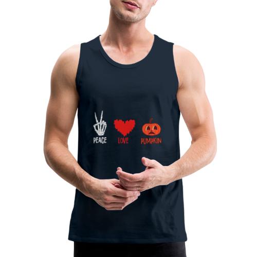 Peace Love Pumpkin Trick Or Treating Scary gifts - Men's Premium Tank