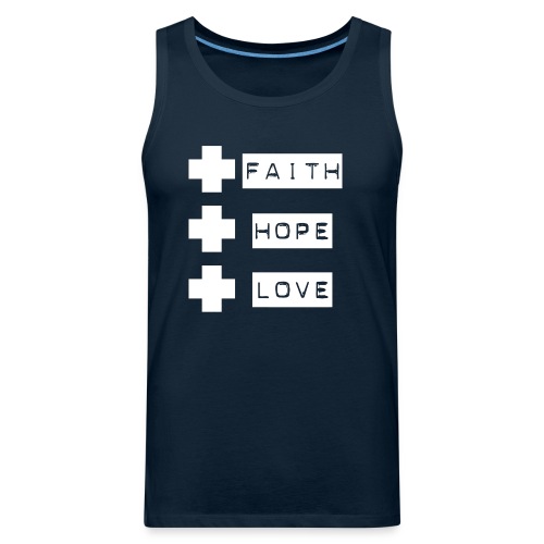 3 crosses , faith hope love - Men's Premium Tank