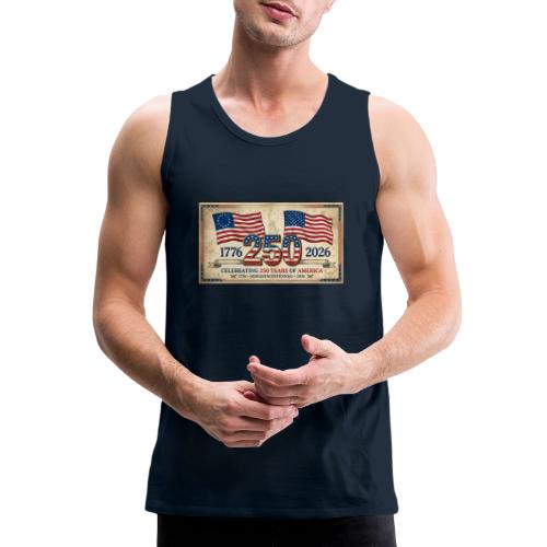 USA 250th Anniversary Flags Emblem - Men's Premium Tank