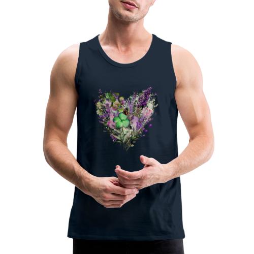 Walk in Love Spring Clover Flowers Heart - Men's Premium Tank