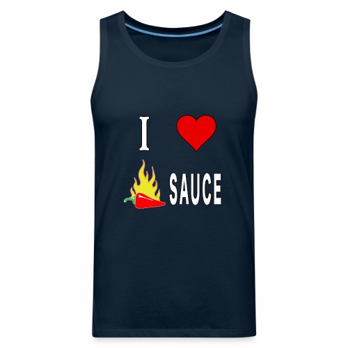 I Love Spicy Habanero Pepper Chicken Wings Sauce. - Men's Premium Tank