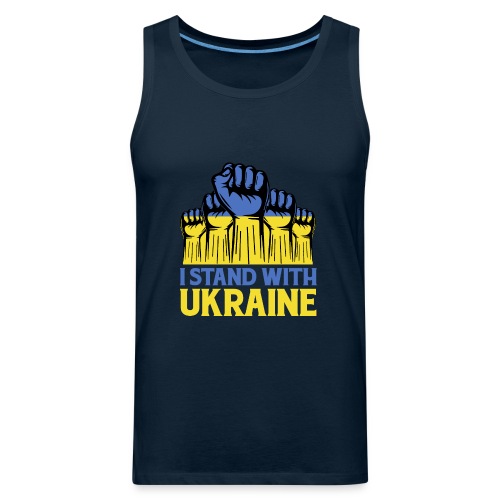Stand with Ukraine Fists - Men's Premium Tank