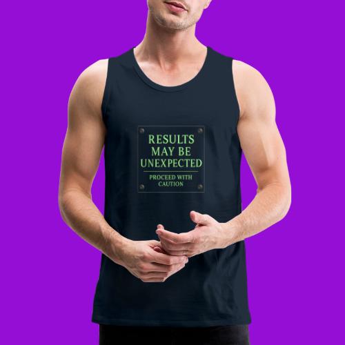 Results May Be Unexpected - Neon Green - Men's Premium Tank