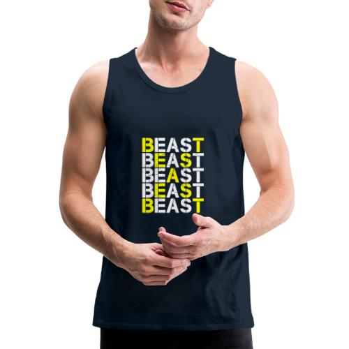 All Beast Bold distressed logo - Men's Premium Tank