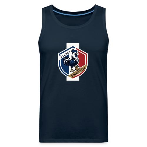 France Rooster T-Shirt, Bleu-Blanc-Rouge gift - Men's Premium Tank