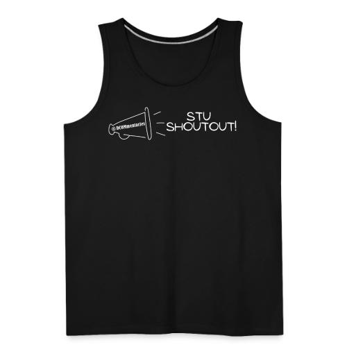 DCOMmentaries Stu Shoutout (White) - Men's Premium Tank
