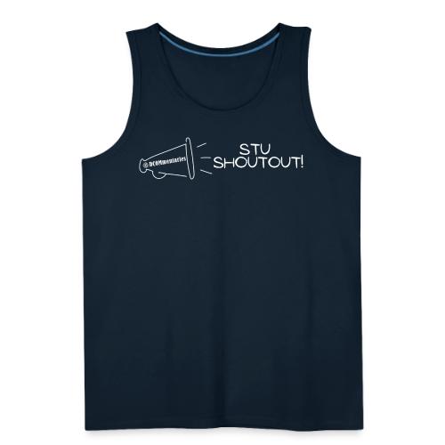 DCOMmentaries Stu Shoutout (White) - Men's Premium Tank