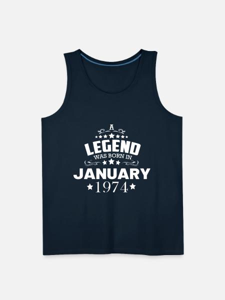 January 1974 birthday - Men's Premium Tank - deep navy