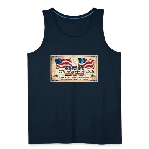 USA 250th Anniversary Flags Emblem - Men's Premium Tank