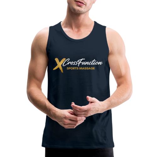 White XF SPORTS MASSAGE LOGO (front only) - Men's Premium Tank