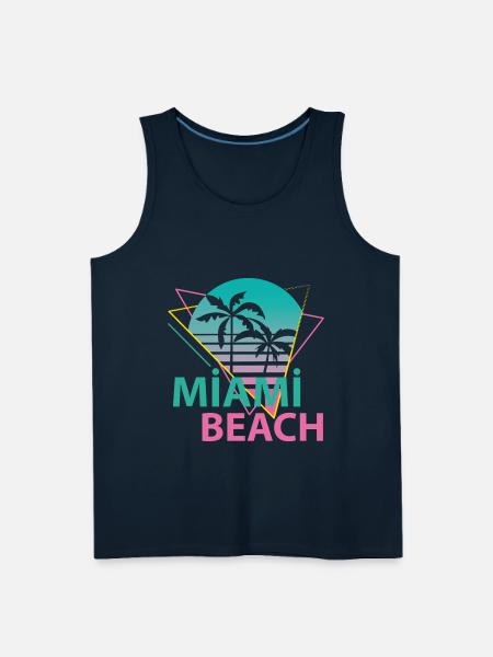 Miami Beach - Men's Premium Tank - deep navy