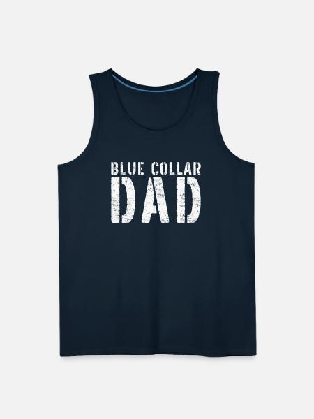 Blue Collar Dad - Men's Premium Tank - deep navy