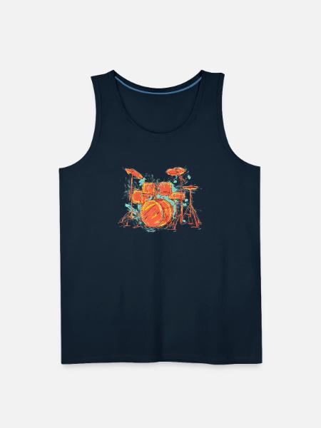 Percussion Drums - Men's Premium Tank - deep navy