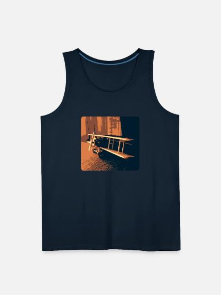 USAF Fighter Biplane - Men's Premium Tank - deep navy