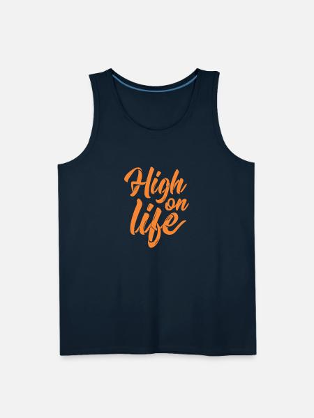 High On Life - Men's Premium Tank - deep navy