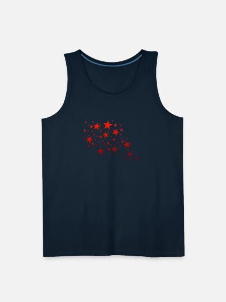 Red Stars - Men's Premium Tank - deep navy