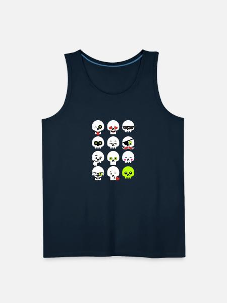 Faces Skull - Men's Premium Tank - deep navy