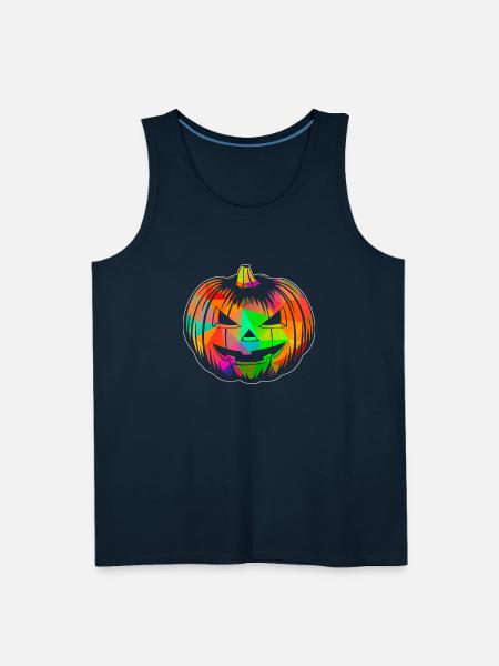 Pumpkin Polygon - Men's Premium Tank - deep navy