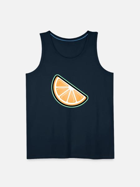 Orange Slice - Men's Premium Tank - deep navy