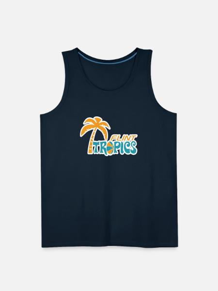 Flint Tropics Retro - Men's Premium Tank - deep navy