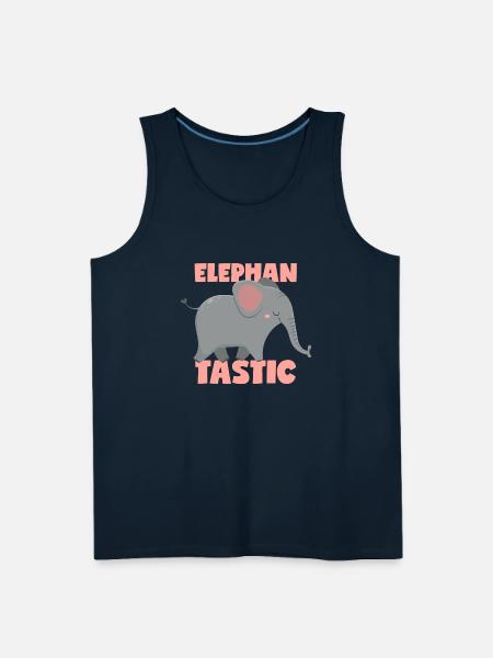Fantastic Elephant Pun Elephantastic - Men's Premium Tank - deep navy
