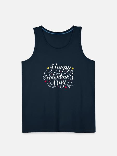 Happy Valentine's Day - Men's Premium Tank - deep navy