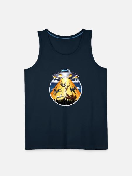 Cryptids Alien Abduction - Men's Premium Tank - deep navy