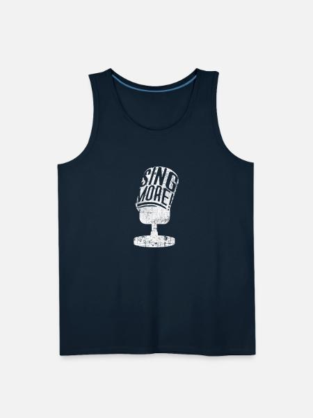 Singer Singing Microphone - Men's Premium Tank - deep navy