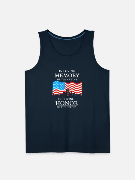 911 in loving memory - Men's Premium Tank - deep navy