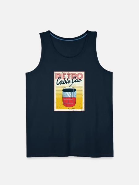 Retro Cable Can - Men's Premium Tank - deep navy