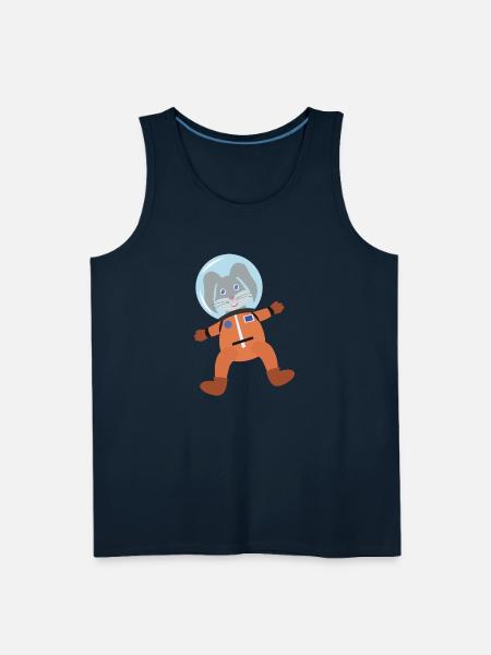 Rabbit In Space Suit - Men's Premium Tank - deep navy