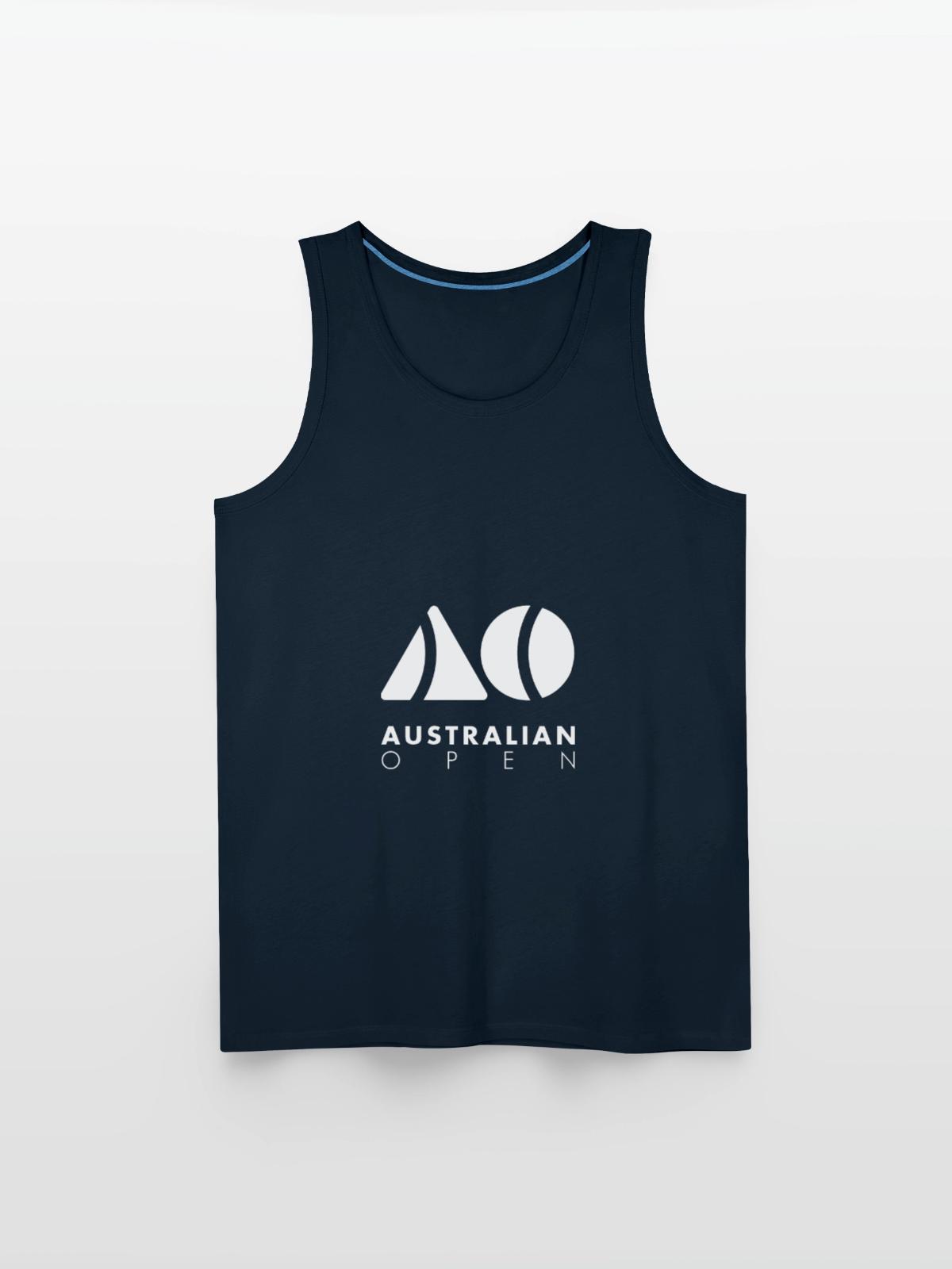 Australian Open Logo - Men's Premium Tank - deep navy - Front