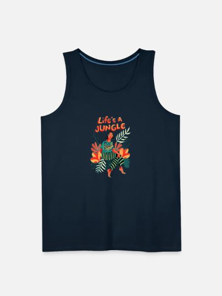 Life's a Jungle - Men's Premium Tank - deep navy