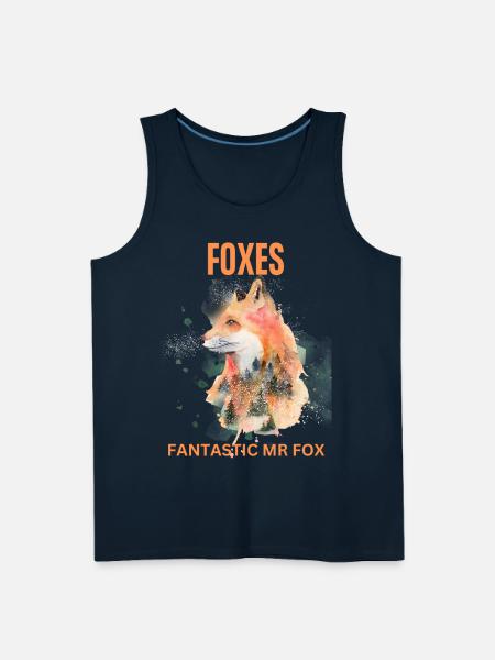Foxes Fantastic MR Fox - Men's Premium Tank - deep navy