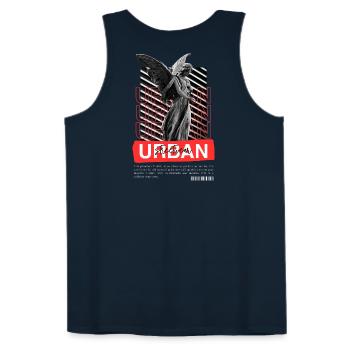 Urban Streetwear - Men's Premium Tank - deep navy - Back - Alexander (188cm)