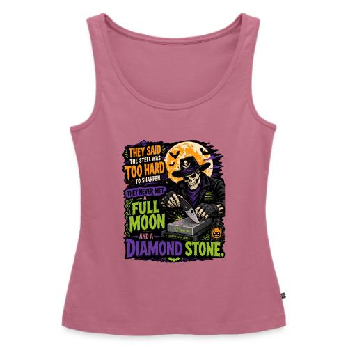 Too Hard To Sharpen Diamond Stone - Skeleton Knife - Women's Premium Tank Top