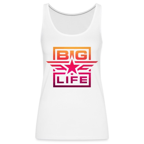 BIG Life Orange Pink Logo - Women's Premium Tank Top
