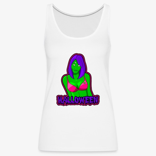 Halloween Zombie Girl - Women's Premium Tank Top