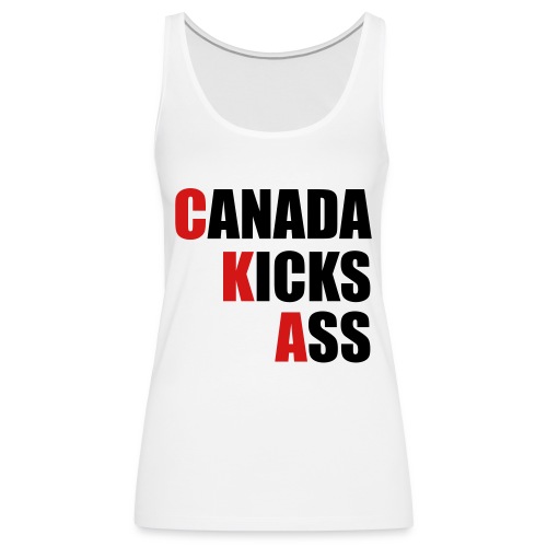 Canada Kicks Ass Vertical - Women's Premium Tank Top