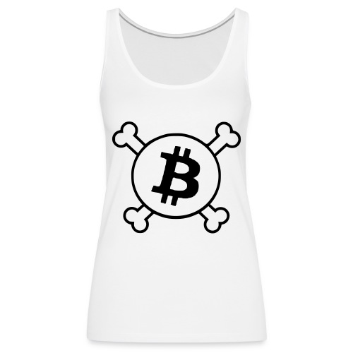 btc pirateflag jolly roger bitcoin pirate flag - Women's Premium Tank Top