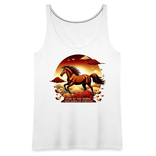 Year of the Horse Sunrise T Shirt, Lunar New Year - Women's Premium Tank Top