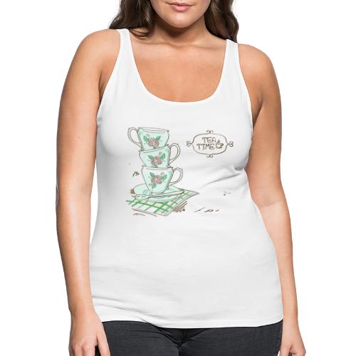 a cup of tea solves everything - Women's Premium Tank Top