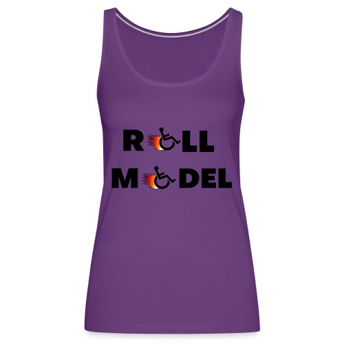 Roll model in a wheelchair, for wheelchair users - Women's Premium Tank Top