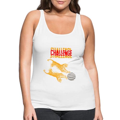 Double tiger fashion, jungle feline animals. - Women's Premium Tank Top